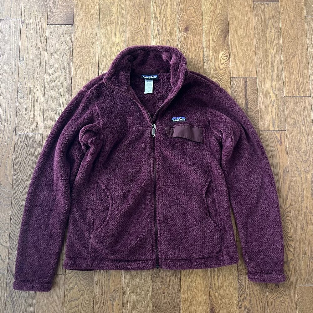Patagonia‎ Women’s Burgundy Re-Tool Full Zip Fleece Jacket SZ Small